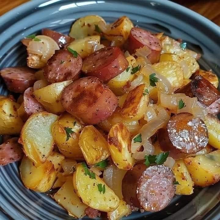 Fried Potatoes, Onions, and Smoked Polish Sausage: 465273515_2618995251620818_5241042293282853275_n