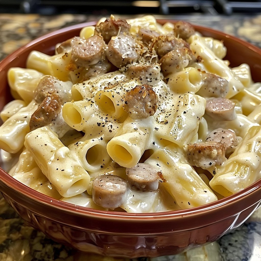 Garlic Sausage Alfredo Rigatoni 466001893_542369555091788_7991628183559644760_n