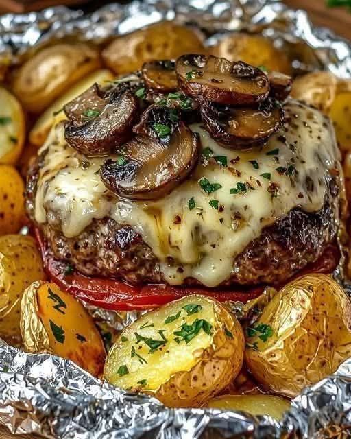 Mushroom & Swiss Burger Foil Packets 555953183_1272408781299393_8407172536844803780_n