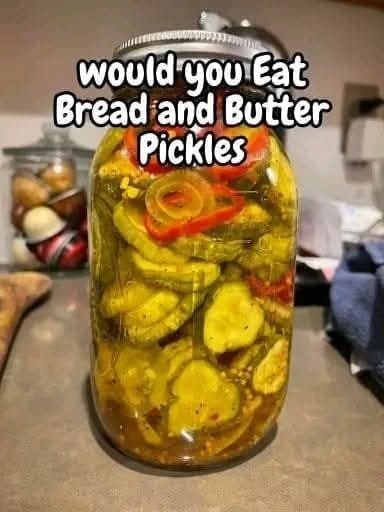 Bread and butter pickles are a sweet and tangy pickle variety 557010094_771048022358816_5152445006604190716_n