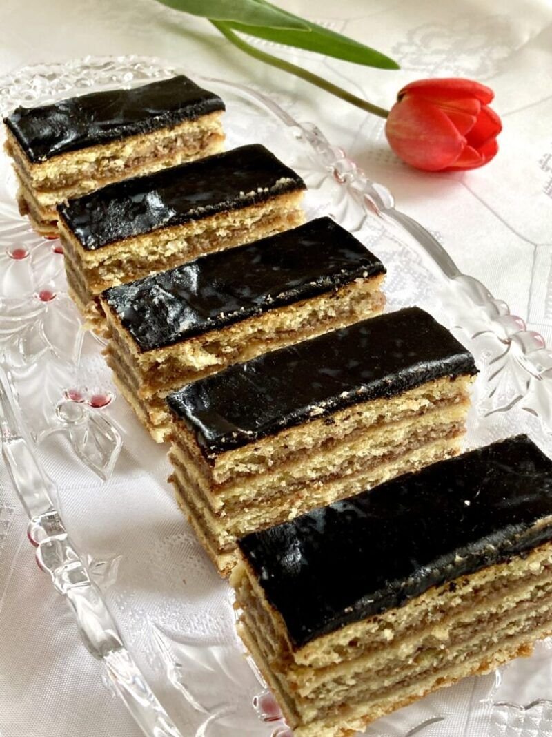 Hungarian Gerbeaud Cake (Zserbó szelet)🇭🇺 d205dfb5137cc844f2a8f5d9642fe6ae
