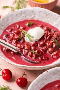 Hungarian Chilled Sour Cherry Soup β Hideg Meggyleves ππΊ fb69ed3470f50557bf8a4cc2b21b1381 (1)
